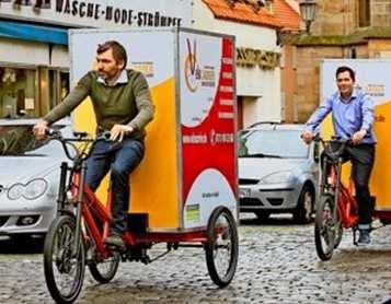 durch Esslingen & CO VeloCARRIER Cargo-E-Bike Lieferservice, same-day-delivery Esslingen am Neckar seit