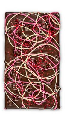 Beeren Herz Handgemachte Tafel aus Edelbitter- Schokolade, mit fruchtigen Beeren verfeinert Artikelnr.
