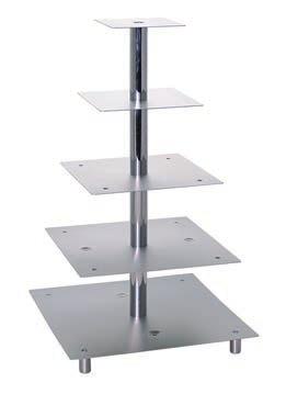 aluminum, with heavy foot distance between tiers 16,5 cm Etagen/floors Abmessungen/size Höhe/ height 146100 3 160 / 225 / 290 380 1 146110 5 160,
