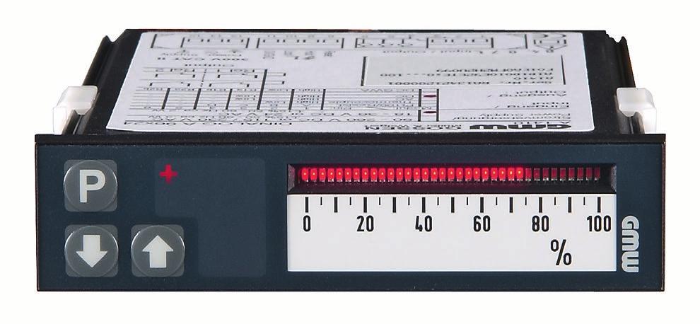 DINALOG A 96 x 24 - A1410 Das Messgerät ist stets ein Einfachanzeiger mit einem Leuchtband und einer zusätzlichen Digitalanzeige.