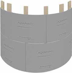 Verarbeitung Biegen der AQUAPANEL Cement Board Outdoor Gebogene Wand Die AQUAPANEL Cement Board Outdoor ist ideal geeignet für Rundungen und gebogene Wände.