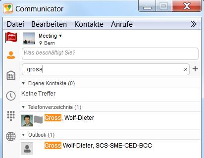 verbinden Sie Outlook mit dem uc-one Communicator