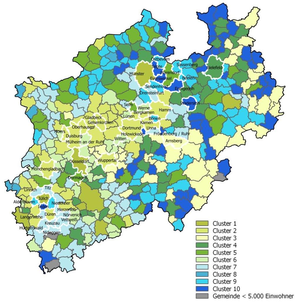 18 Modellkommunen in Nordrhein- Westfalen in der Modellphase 2012-2016 Kreise, kreisfreie Städte und
