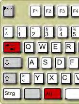 Mittels gleichzeitigen Drückens der Alt und Tab Tasten (siehe Abb. rechts) auf Ihrer Tastatur können Sie die Meldung wieder auf Ihren Bildschirm holen und mit OK bestätigen.