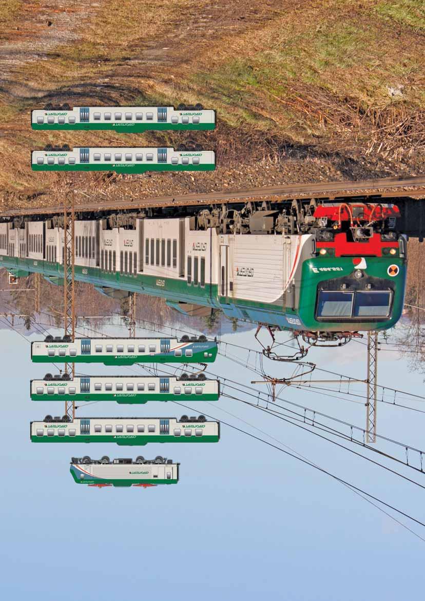 Treno regionale TRENORD 70085 Set di quattro elementi 1083 Treno vicinale FS Tipo 1973 a piano ribassato, formato da una locomotiva E.