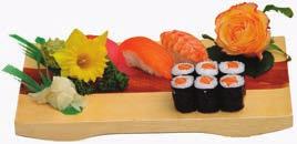 x Thunfisch Maki, 3 x Lachs Maki 6 x California Maki Sushi 6 b,d 6,50 3 x