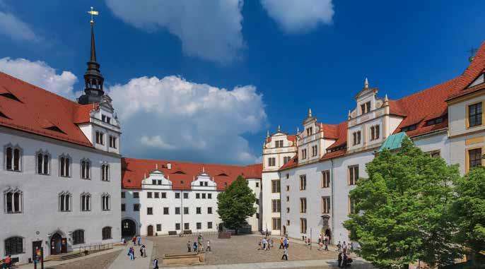 Die Schlosskirche ist der erste protestantische Kirchenneubau und wurde 1544 von Martin Luther selbst eingeweiht.