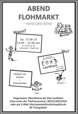Seite 16 Verbandsgemeinde Römerberg-Dudenhofen Ausgabe 38/17. September 2015 Vorverkauf für Schwangere: der Pfarrei St.