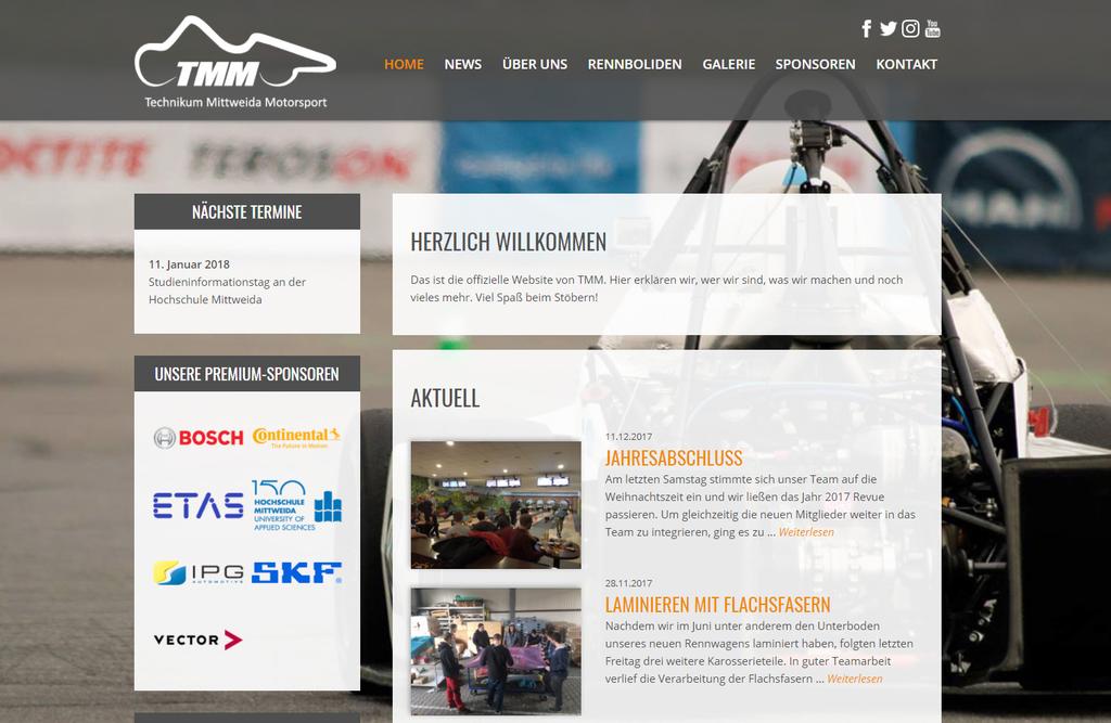 Technikum Mittweida Motorsport April 2017 April Im April ist unsere neue Website online gegangen.