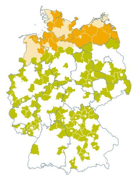 Quartal 2017 Genehmigungen für neue Windräder erteilt wurden Abbildung 7: Landkreise in denen im 1.-3.