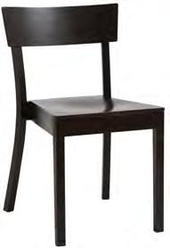 Bergamo & Piz BERGAMO, Stuhl ohne Armlehne Gestell Buche, schwarz lackiert, stapelbar Sperrholzsitz