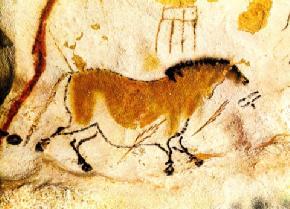 Stiere - Höhlenmalerei aus Lascaux Ein Pferd - Höhlenmalerei aus Lascaux 2. Gestalten des Untergrundes Als Untergrund können Leinwände, Strukturtapete, Pappe oder Packpapier dienen.