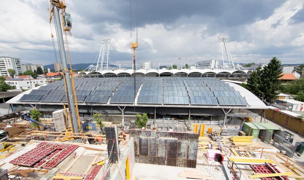 Nachhaltigkeit bringt s! Bereits seit über zehn Jahren ist die MCG Ökoprofit-Partner und sorgt mit einer Photovoltaikanlage auf 11.000 m 2 mit 1.512 Modulen am Dach der Halle A für Aufsehen.