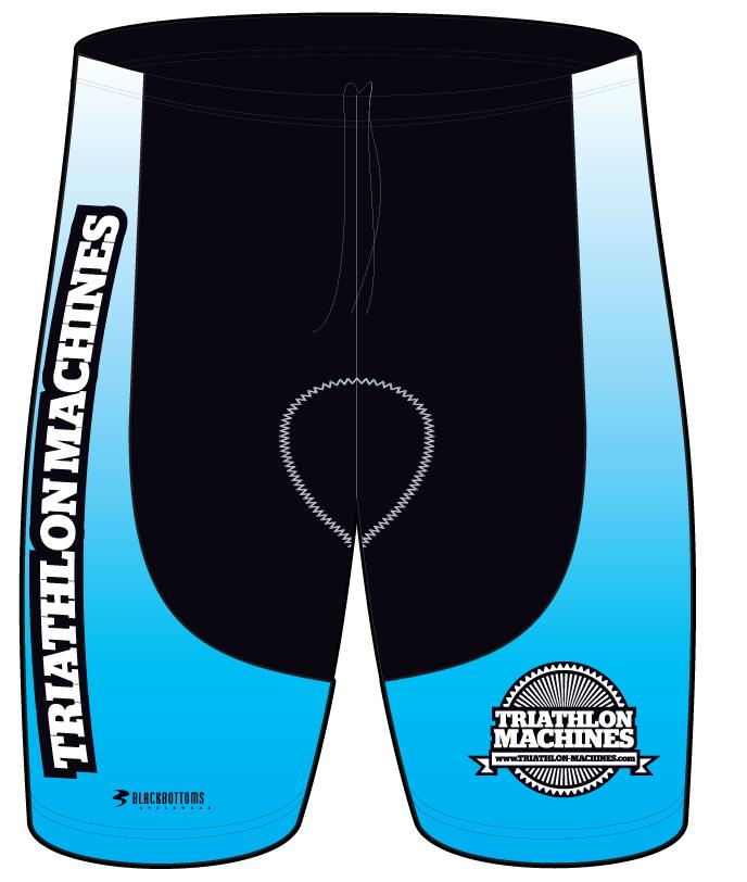 RACEGEAR Tri Short vorne hinten Beschreibung Custom Triathlon Shorts, made using 85% polyester and 15% spandex to