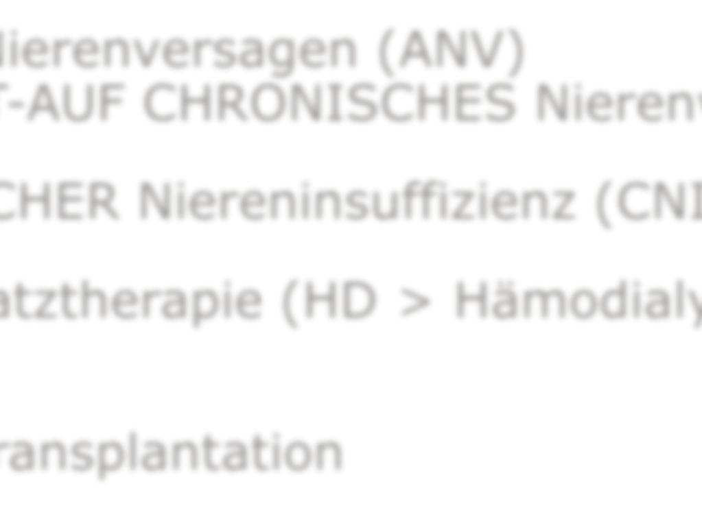 Patienten mit Nierenersatztherapie (HD > Hämodialyse,