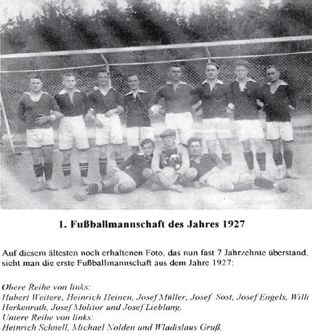 Die Gründerjahre Die ersten Fußballer Rath-Heumars lebten in einer schwierigen Zeit. Der verlorene erste Weltkrieg und seine Folgen wirkten sich negativ aus.