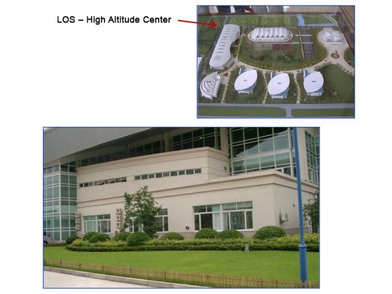 Sport Science Research Center Shanghai 1 Trainingsbereich - Fläche: 90 m2 - Raumvolumen: 320 m3 - Max. Höhe: 6000 m - Max.