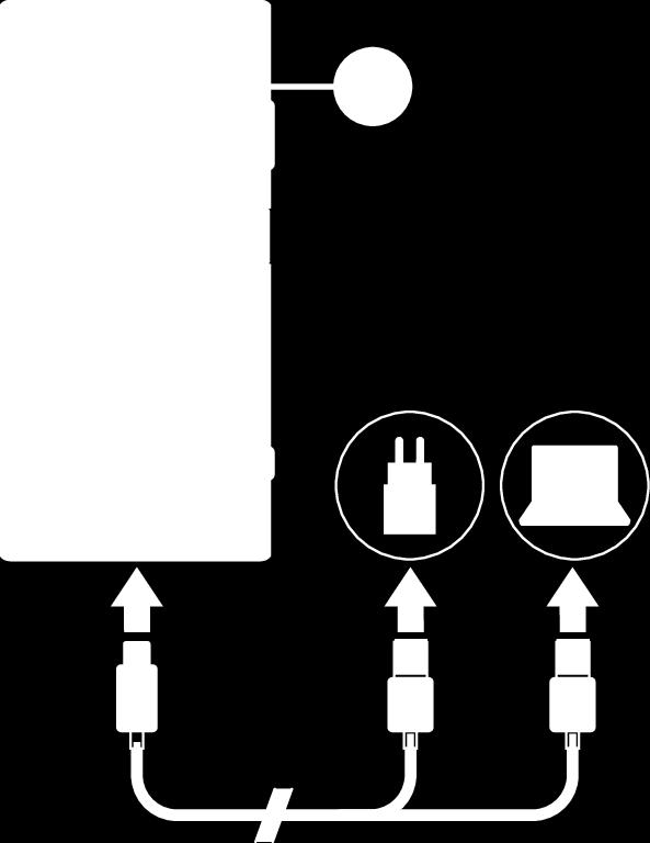 Akku und Wartung So laden Sie Ihr Gerät Verwenden Sie immer ein Original-Ladegerät und USB Type-C -Kabel von Sony, die für das jeweilige Xperia Modell vorgesehen sind.