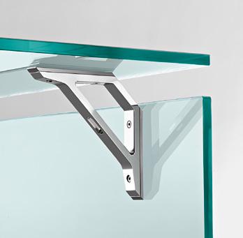 Bureau en verre trempé de 15 mm démontable équipée de supports de fixation en aluminium et acier. Egalement disponibile sur mesure.