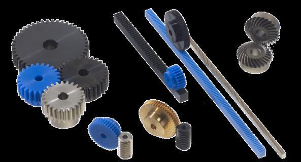 Zahnräder und Zahnstangen Stirnräder aus Stahl, Edelstahl, Kupferlegierung und Kunststoff Gehärtete