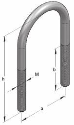 Rundstahlbügel, ohne Muttern Rundstahlbügel geeignet für: Material: Edelstahl - Direktmontage von Rohrleitungen auf Stahlträgern Materialtyp: V4A - Durchsteckmontage in Montageschienen - Sprinkler-