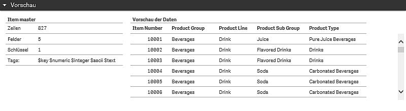 6 Anzeigen des Datenmodells Klicken Sie in der Symbolleiste auf j. Klicken Sie auf Preview. Direct Discovery-Daten werden in der Vorschau Á nicht angezeigt.