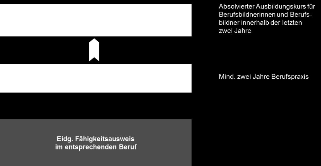 Aufbau des Lehrganges Unsere Kurse bauen auf den Inhalten des Ausbildungskurses für Berufsbildnerinnen und Berufsbildner (40 Stunden) auf.