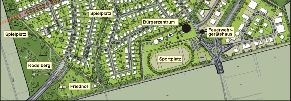 Bebauungsplan in Manheim-neu Quelle: Gestaltungsplan