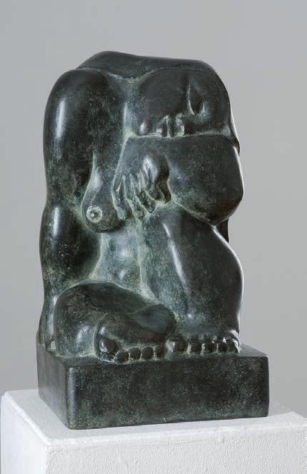 Otto Baum (1900 Leonberg 1977 Esslingen) Kauernde I, 1939/98 Bronze, 42,3 23 22 cm