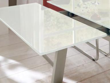 7107-2478: BHT 240/88/43 cm Lack weiß matt, Anziano Eiche lackiert gebürstet Dining table 1134-1747: LWH