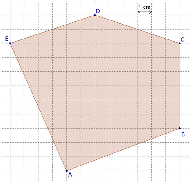Aufgabe 13 a ) Berechne den Flächeninhalt der Fläche ABCDE.