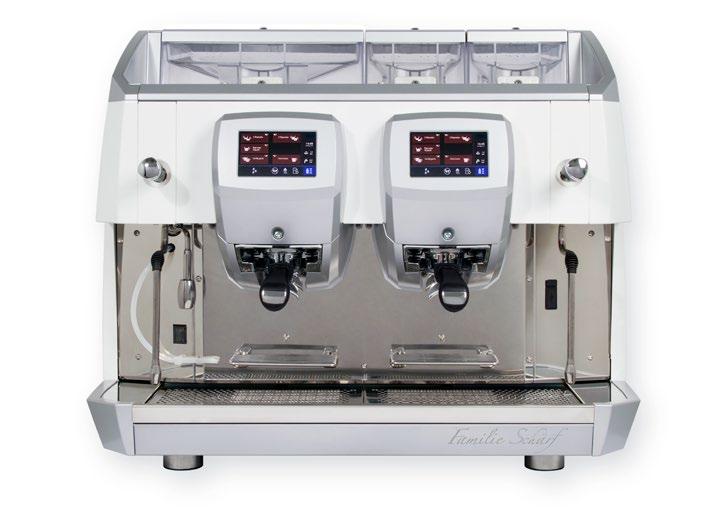 HYBRID Daten und Fakten Vollautomatische Espressokaffeemaschine MASCHINENMERKMALE Hybrid MULTIBOILERSYSTEM für maximale Leistung auch im Stoßbetrieb PREINFUSIONSSYSTEM für eine verbesserte Aromatik