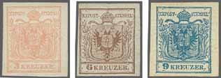 196 Corinphila Auction 26-29 May 2015 97 Ausgabe 1850/54 Österreich (Austria) 998 999 998 999 1850: 1 Kr.