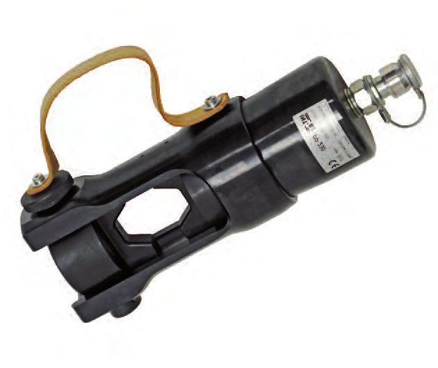 PP230 Hydraulischer Presskopf bis 230kN (630mm 2 ) Geeignet zum Verpressen von Verbindungsmaterial bis zu einem max. Leiterquerschnitt von 630mm 2.