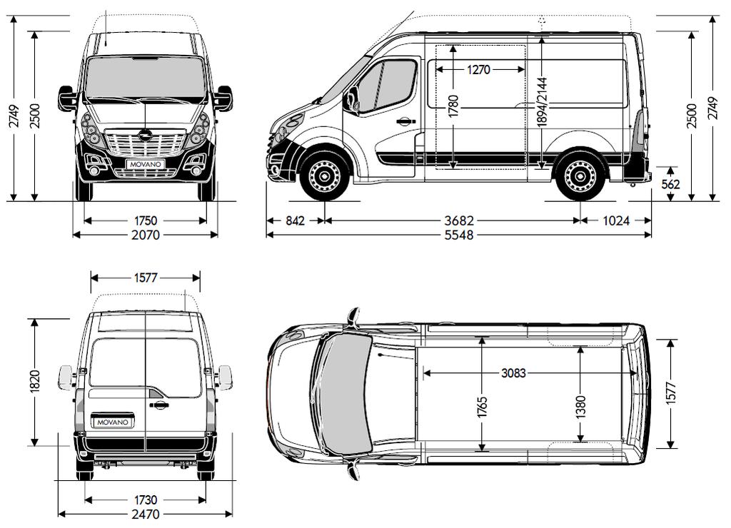 Technische Daten Kastenwagen/Kastenwagen Doppelkabine Karosserie Zul. Gesamtgewicht in kg Max.