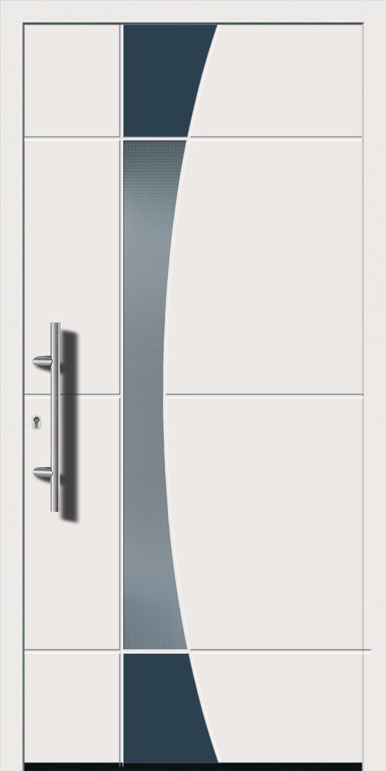 Aluminium-Haustüren Preise für TOPstyle- Türen mit beidseitiger Aufsatzfüllung (80 mm): Weiß RAL 9016 3.