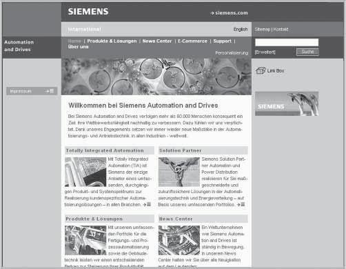 Anhang A&D-Online-Dienste Informationen und Bestellmöglichkeiten im Internet und auf CD-ROM A&D im WWW Siemens AG 2010 Bei der Planung und Projektierung von Automatisierungsanlagen sind detaillierte
