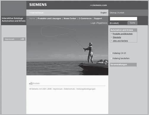 Der Siemens-Geschäftsbereich Automation and Drives (A&D) hat deshalb ein umfangreiches Informationsangebot im World Wide Web aufgebaut, das alle erforderlichen Informationen problemlos und