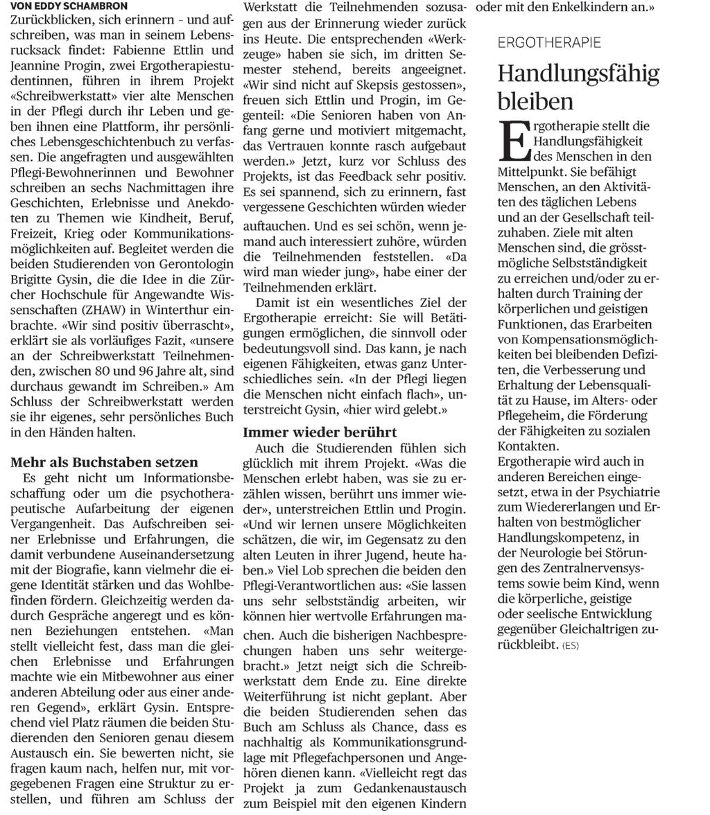 Datum: 25.11.2016 Regio-Ausgabe Aargauer Zeitung / Freiamt 5610 Wohlen 058/ 200 53 33 www.aargauerzeitung.