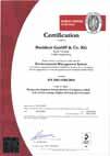 Certificate EN ISO 9001:2008 Zertifikat EN ISO 14001:2004