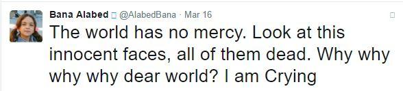 WIR SOLLTEN DIESES MÄDCHEN BEGRÜßEN 7 jährige Bana Alabed,twitterte aus dem