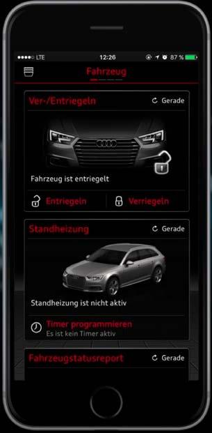 Audi MMI connect App am Smartphone beschrieben. 1. 3.
