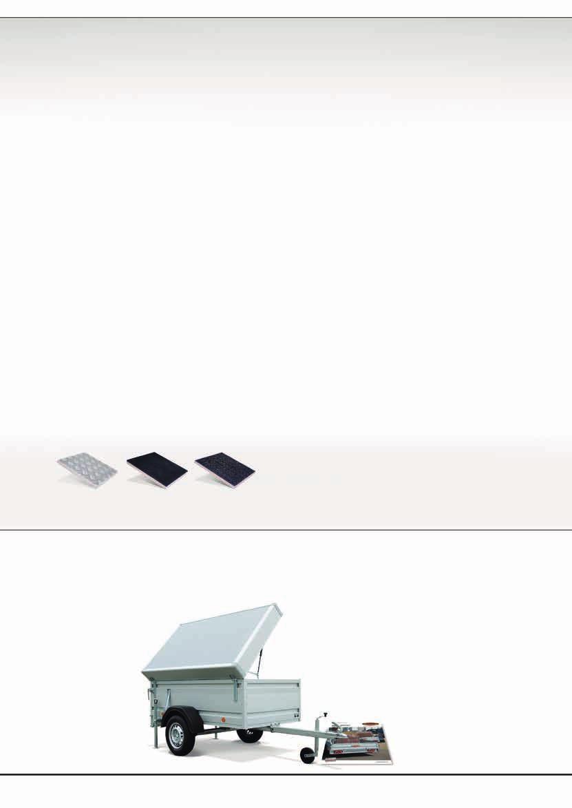 Plywood-Koffer, Tieflader, Einachser-Modelle (KT-Serie) 5 Sie haben die Wahl: Die Einachser-Modelle der KT-Serie sind wahlweise mit weißem oder grauem Aufbau erhältlich.