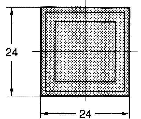 25 Quadratisch A16ZA-5060 Abdeckung A (transparent) Abdeckung B