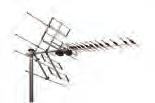 VHF-UHF-Kombinations-Antennen EA 34 EA 65 Typ EA 34 VHF-UHF-Kombinations-Antenne EA 65 VHF-UHF-Kombinations-Antenne Polarisation horizontal, Neigung einstellbar horizontal oder vertikal