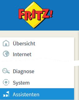 Benutzeroberfläche: Menü Assistenten Assistenten nutzen Überblick Assistenten führen Sie Schritt für Schritt durch die Einrichtung der wichtigsten FRITZ!Box-Funktionen.
