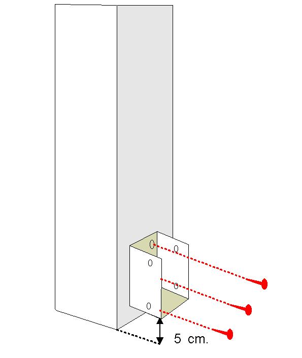 Untere Befestigungsquerlatte An die Befestigungsquerlatte ( C ) wird der B1-Profil angeschraubt, dadurch dass die Montageschrauben im Abstand von jeweils 20 cm eingesetzt werden. Z. 32 Z.