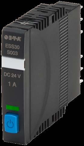 Beschreibung Der elektronische Schutzschalter ESS30-S mit galvanischer Trennung ist als Low Energy Breaker der weltweit einzigartige Elektronischer Überstromschutz für DC 24 V Anwendungen.