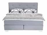 Kopfteil: 96 cm Box spring bed with headboard in cushion style and surrounding volant.