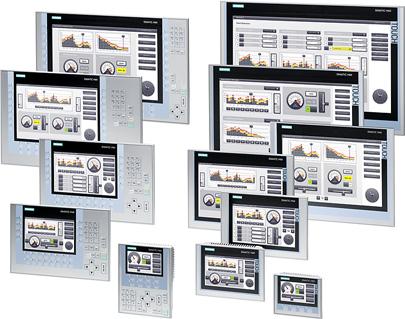 Siemens AG 017 Übersicht Exzellente HMI Funktionalität für anspruchsvolle Applikationen Widescreen-TFT-Displays in den Diagonalen 4", 7", 9", 1", 15, 19, (alle 16 Mio.